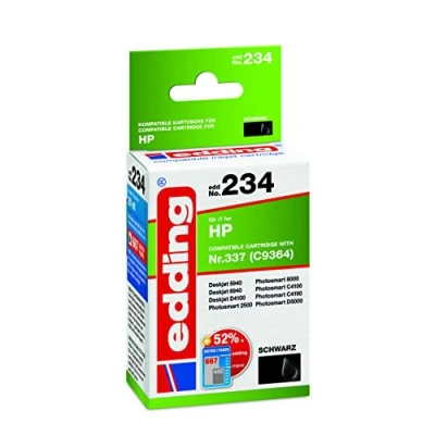 Obrázek edding patrona do tiskárny EDD 234 jednotlivá černá 20 ml dosah 845 stran nahrazuje HP 337 (C9364EE)