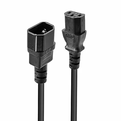 Obrázek LINDY 30331 2 m IEC prodlužovací kabel, černý