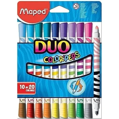 Obrázek Maped M847010 fixy Color Peps Longlife Duo, balení 10 ks, c1, barevné