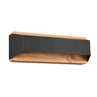 Obrázek Trio Leuchten LED nástěnné svítidlo Arino 224819132, kov černý matný, dřevo, vč. 13. 5 W LED, Switch stmívač