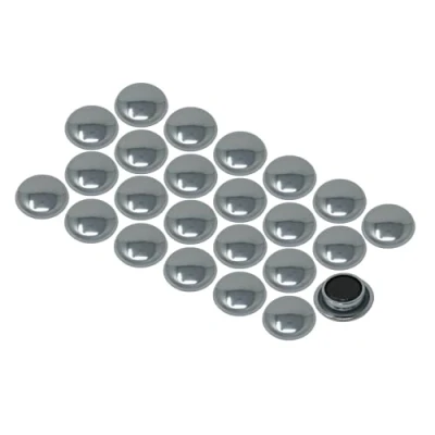 Obrázek FIRST4MAGNETS F4 M30 pro Silver Střední efekt Kinosále/plánovací Magnet, 30 mm průměr x 8 vysoké, 1 balení s 12, kov, stříbrná, 25 10 3 cm