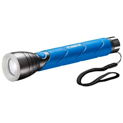 Obrázek VARTA kapesní svítilna LED vč. 3x C baterie, Outdoor Sports F30 světlo, lampa se dvěma režimy svícení, s pogumovanou rukojetí, velmi robustní, modrá