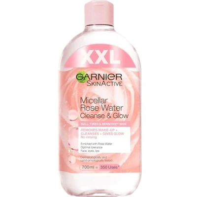 Obrázek Garnier Micelární čisticí voda, čištění vše v 1 s růžovou vodou, pleťová voda pro jemné a šetrné odličování, SkinActive, x 700 ml
