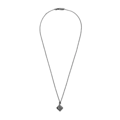 Obrázek Emporio Armani Řetízek na krk pro muže, délka: 525 mm; Velikost přívěsku: 10 x mm Gunmetal ušlechtilá ocel řetízek krk, EGS2640060, Nerezová