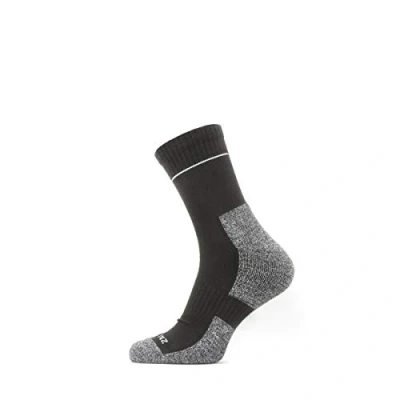 Obrázek SealSkinz Unisex Erwachsene Solo Quickdry Knöchelsocken, Schwarz/Grau, Größe S