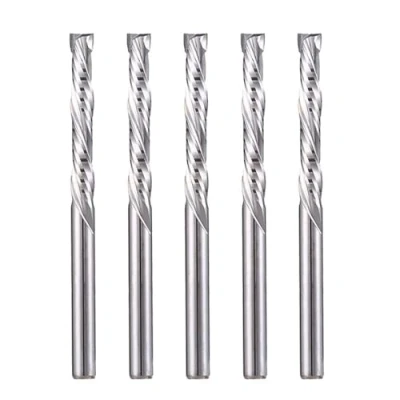 Obrázek EU_HOZLY 3. 175 x 22 mm UP &amp; DOWN Řezání dvou flétn, spirála z tvrdého kovu, řezačka nářadí pro CNC router komprese, dřevěné bity, balení 5 ks