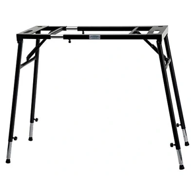Obrázek Classic Cantabile Stojan na klávesy skládací stůl pro digitální piana nebo masterkeyboardy dosedací plocha vytahovací výškově nastavitelná od 65 110 cm černý