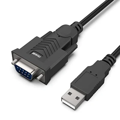 Obrázek BENFEI USB auf RS232 Seriell Kabel mit Schraube 1,8M, RS 232 (9 Pin) DB9 PL2303 Prolific Chipsatz, Kompatibel fur Windows 11/10/8.1/8/7, Mac OS X 10.6 und höher (NOT VGA)