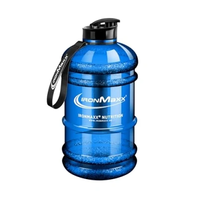 Obrázek IronMaxx Water Gallon modrá 2200 ml bez BPA a DEHP neprosakující láhev na pití se stupnicí k dostání v různých barvách
