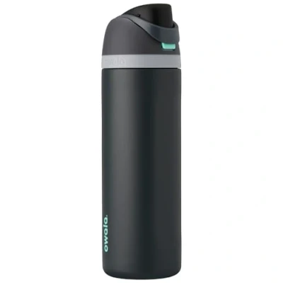Obrázek OWALA FreeSip izolovaná nerezová láhev na pití s brčkem, 710 ml bez BPA, optimální pro sport, fitness, outdoorové aktivity a cestování, Foggy Tide