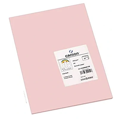 Obrázek Canson 200040159 Iris Vivaldi hladký, barevný papír, A4, růžová 10