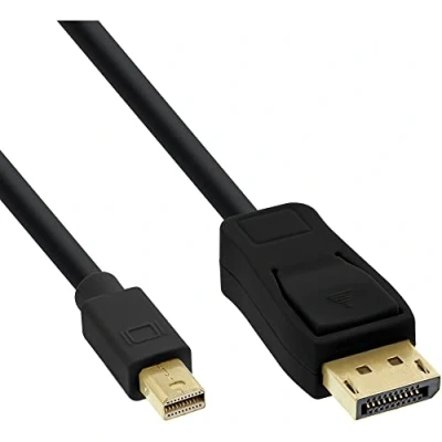 Obrázek InLine 17137S Mini DisplayPort na kabel DisplayPort, černý, 0,3 m