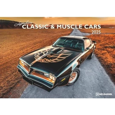 Obrázek Legendary Classic &amp; Muscle Cars 2025 Nástěnný kalendář Auto 42 x 29,7 Oldtimer