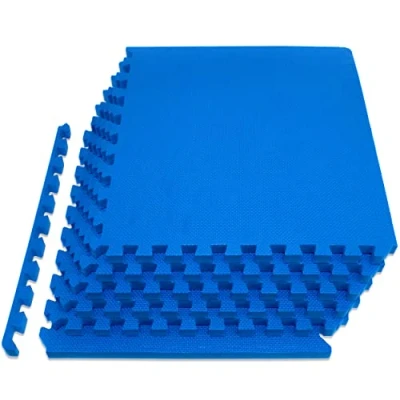 Obrázek ProsourceFit Unisex Erwachsene Exercise Puzzle Mat 0.75 &amp; 1 in, Blue 3/4, 3/4 inch 24 Sq Ft 6 Tiles