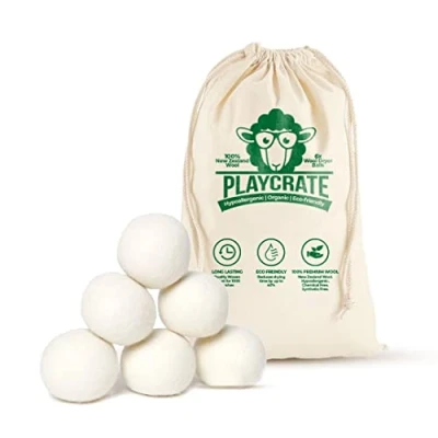 Obrázek Wolle Trocknerbälle 6er Pack Bio Wäschetrockner aus Neuseelandwolle Reduziert Trockenzeit, Falten &amp; statische Aufladung 100% hypoallergene neuseeländische Dryer_Ball_6