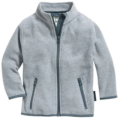 Obrázek Playshoes Unisex dětská fleecová bunda outdoorová horní díl, šedá/melanž