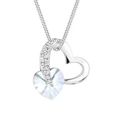 Obrázek Dámský řetízek na krk Elli s přívěskem, sterlingové stříbro 925, krystaly Swarovski, bílá
