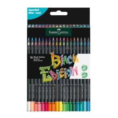 Obrázek FABER CASTELL 116436 pastelky Blackwood, Black Edition, balení 36 ks