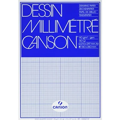 Obrázek Canson 200067107 milimetrový papír A4, bílý