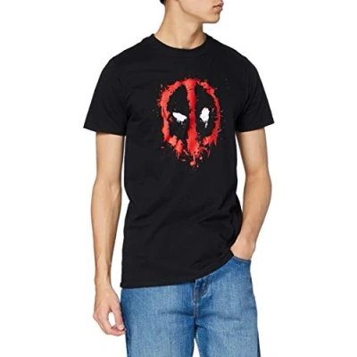 Obrázek Marvel Pánské tričko Deadpool Paint Logo, černá, xl