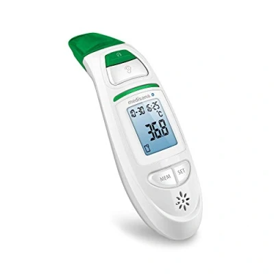 Obrázek medisana TM 750 connect digitales 6in1 Fieberthermometer Ohrthermometer für Baby, Kinder und Erwachsene, Stirnthermometer mit visuellem Fieberalarm, Speicherfunktion Bluetooth