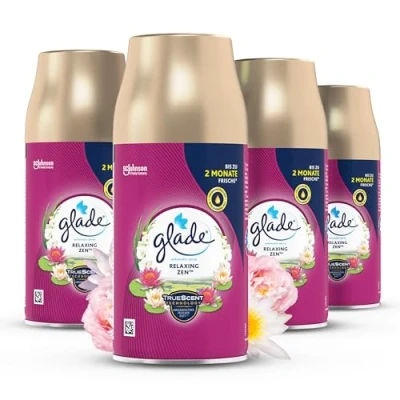 Obrázek Glade (Brise) Automatic Spray doplňovač, vůně místnosti, relaxační zen, balení 4 ks (4 x 269 ml)