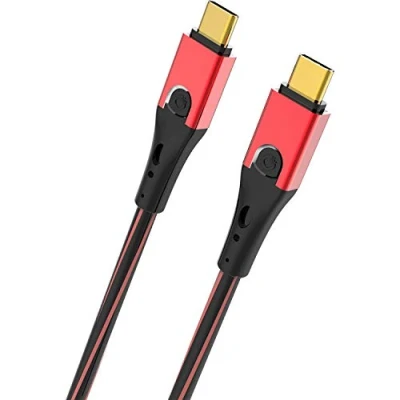 Obrázek Oehlbach USB Evolution CC kvalitní kabel 3. 1 C na (nabíjecí a datový kabel) černá/červená 50 cm