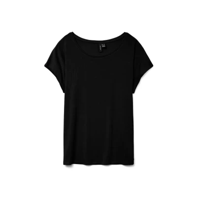 Obrázek Vero Moda AVA Jednoduché tričko, Ženy, Velikost: Medium, Black