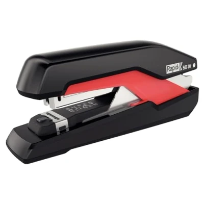Obrázek Rapid 5000547 sešívačka Super ploché sešívačky (30 listů, bez námahy, omnipress, vysoce kvalitní ergonomický kryt, vč. sponek, SO30) černá/červená