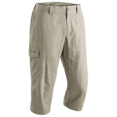Obrázek MAIER SPORTS 3/4 turistické kalhoty Jens ze 100% PA v 14 velikostech, outdoorové kalhoty/funkční kalhoty/trekové kalhoty, elastický pas, rychleschnoucí a vodoodpudivý, Šedá, 48