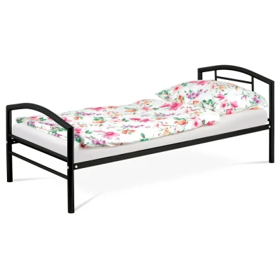 Obrázek Postel jednolůžková 90x200 cm, kovová černý lesk BED 1900 BK
