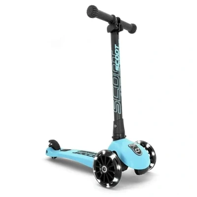 Obrázek Scoot &amp; Ride Highwaykick 3 LED koloběžka plast/kov Blueberry, rozměry: cca 55 cm x 15 24 cm, 96356