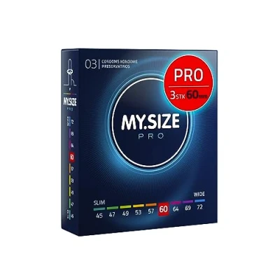 Obrázek MY.SIZE PRO kondom velikost 5, 60 mm, 3 kusy nová generace kondomy