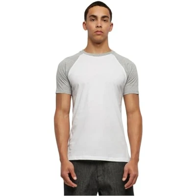 Obrázek Urban Classics Raglan Contrast Triko s potiskem, Muži, Velikost: 4XL, White/ mottled light grey