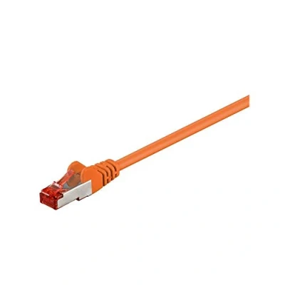 Obrázek Goobay 95456 CAT 6 propojovací kabel, S/FTP (PiMF), oranžová, měděná směs CCA