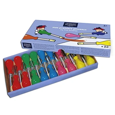 Obrázek Lefranc &amp; Bourgeois 175266, Kinderpinsel Klassenpackung ( in 5 verschieden Farben zum Malen) 20 Pinsel