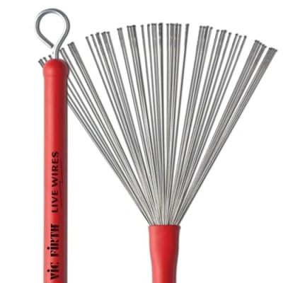 Obrázek Vic Firth Live Wires Brush Retractable Red Handle