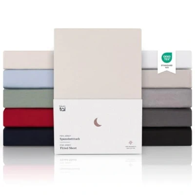 Obrázek Blumtal® Prémiové Napínací prostěradlo 90 x 200 cm Jersey Oeko Tex certifikované bavlna 100% pro matrace do 25 cm/90