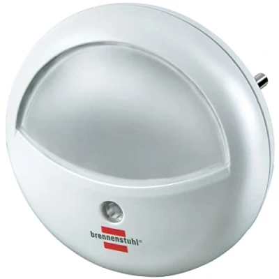 Obrázek Brennenstuhl LED orientační světlo kulaté/noční s tlumícím senzorem do zásuvky (jemné a nenápadné světlo, se 2 LED), bílé