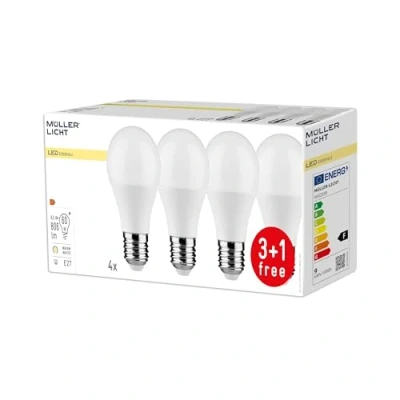 Obrázek Mueller Licht 400255 LED EEK A+ (A++ E) E27 tvar žárovky 10 W = 60 teplá bílá (Ø x D) mm
