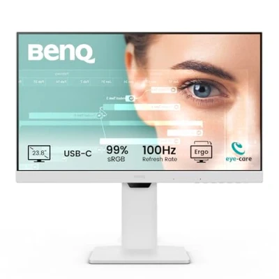 Obrázek BenQ GW2486TC 23.8“ IPS 1080p Home Office Monitor, FHD, USB C (65W Leistung),100 Hz, Eye Care, Ergo Design, Hub, Daisy Chain, hohe Bildwiederholrate, 99% sRGB, HDMI, Display Port, TÜV zertifiziert