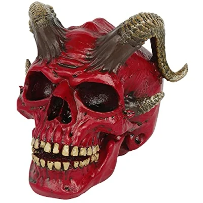 Obrázek Nemesis Now Tenacious Demon Skull Figur, 13,3 cm, Rot