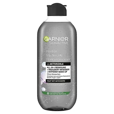 Obrázek Garnier Micelární čisticí voda, pro jemné čištění a šetrné odličování, pleťová voda redukci uhrů, SkinActive Hautklar micely Jelly, 1 x 400 ml
