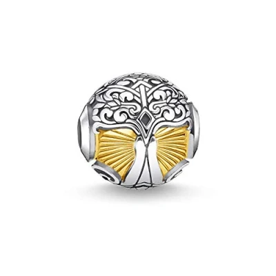 Obrázek Dámský korálek THOMAS SABO ze sterlingového stříbra 925, černěný, 750 žluté zlato pozlaceno K0345 966 39