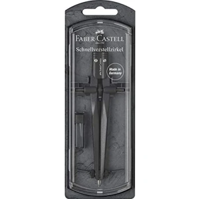 Obrázek FABER CASTELL 174530 rychle nastavitelné kružítko Stream, Blackstone, 1 kus