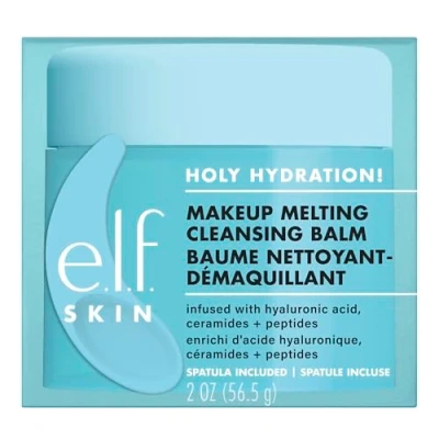 Obrázek e.l.f. SKIN Holy Hydration! Makeup Melting Cleansing Balm, Gesichtsreiniger &amp; Entferner, Angereichert Mit Hyaluronsäure, Vegan Tierversuchsfrei, 56,5 g