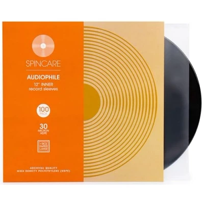 Obrázek 100x 12 vnitřních obalů pro gramofonové desky LP Audiophile palců Antistatické povrstvené vinylové ochranné kryty vícevrstvé vnitřní pouzdro z rýžového papíru