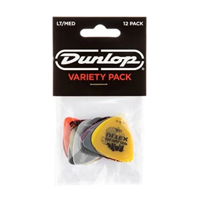 Obrázek JIM DUNLOP Plektrum Variety Pack Flexible und Medium, 12 ks, Multicolor, tortex, celluloid, ultex, nylon, max grip a gator