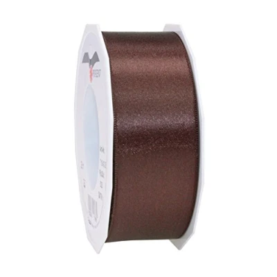 Obrázek PRÄSENT C.E. Pattberg Satin Espresso, 25 m Satinband zum Einpacken von Geschenken, 40 mm Breite, Geschenkband Dekorieren &amp; Basteln, Dekoband, Anlass