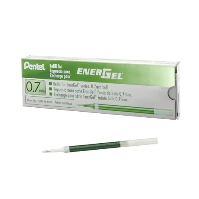 Obrázek Pentel LR7 KX náplň pro gelové tužky Ener0,7 mm, světle zelená, 12 kusů